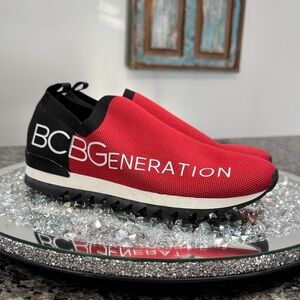 BCBGeneration Vibrant Red Slip-On Shoes EUC 7.5